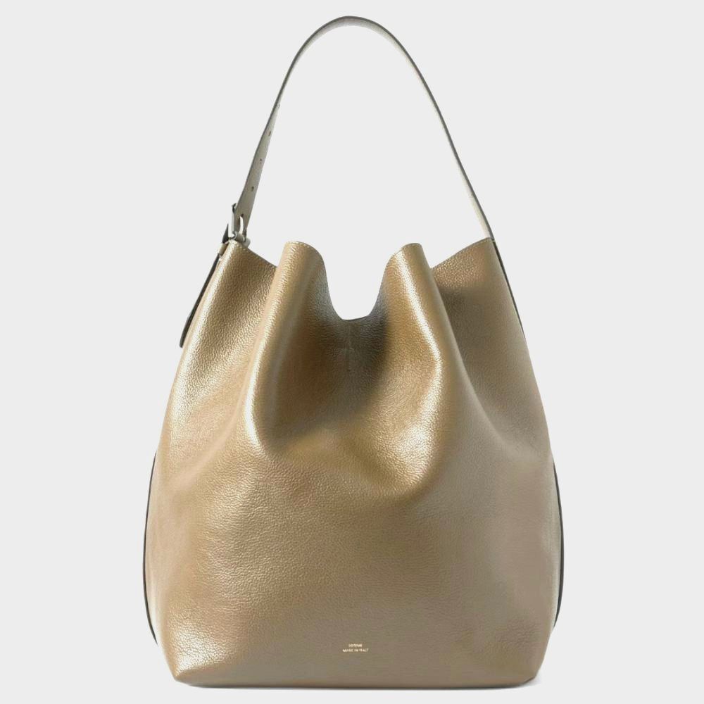 Toteme Designer New Taupe Leather Shoulder Bag Purse Italy - Picture 9 of 16